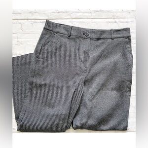 LOFT Grey & Black Tweed Perfect Straight Leg Dress Pants